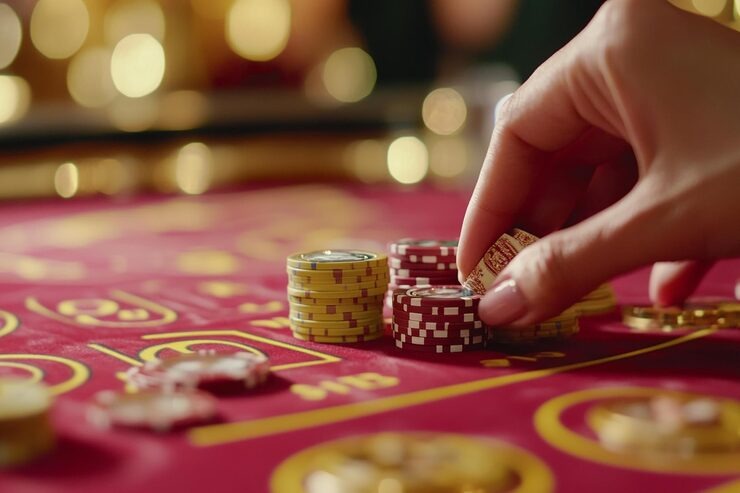 Live Blackjack dealer streaming from depo 5000 studio